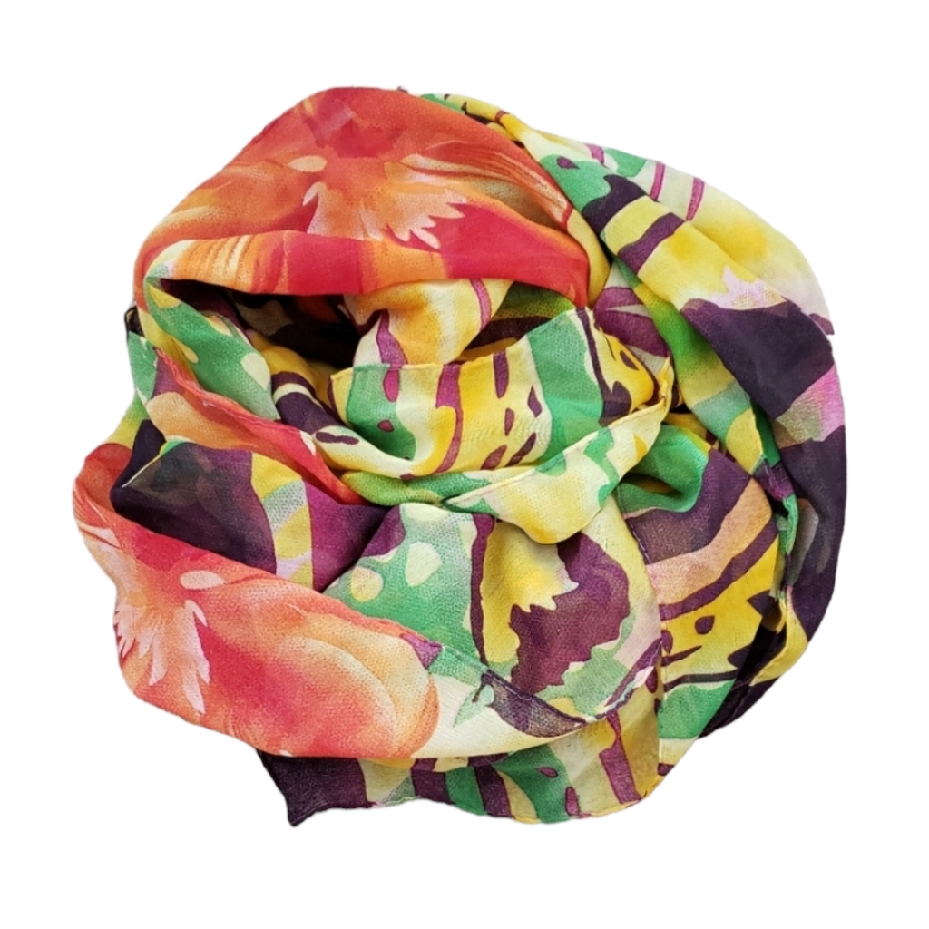 Colorful Fun Printed Scarf Nwot